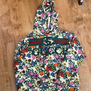 Gucci floral oversized hoodie size Xs